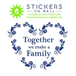 Floral Family Wall Stickers Medium Blue | Stickers on Wall
