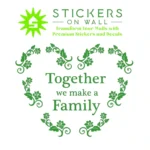 Floral Family Wall Stickers Mid Green | Stickers on Wall
