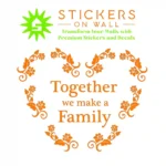 Floral Family Wall Stickers Orange | Stickers on Wall