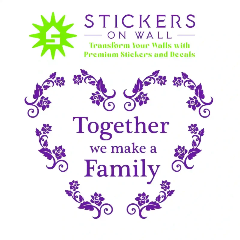 Floral Family Wall Stickers Perfect Purple | Stickers on Wall