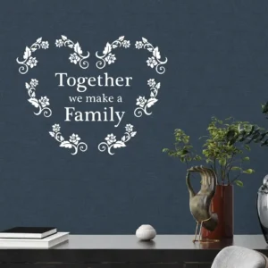 Floral Family Wall Stickers White