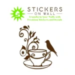 Floral Tea Wall Stickers Brown | Stickers on Wall