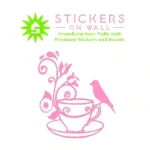 Floral Tea Wall Stickers Bubblegum | Stickers on Wall