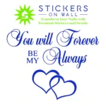 Forever Always Wall Stickers Brilliant Blue | Stickers on Wall