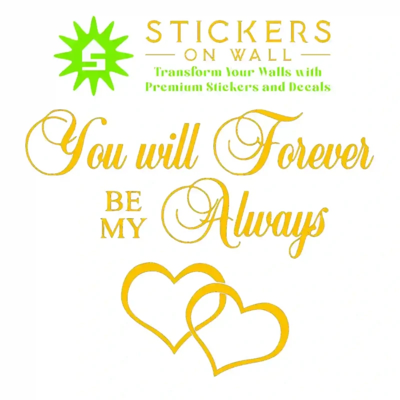 Forever Always Wall Stickers Golden Yellow | Stickers on Wall