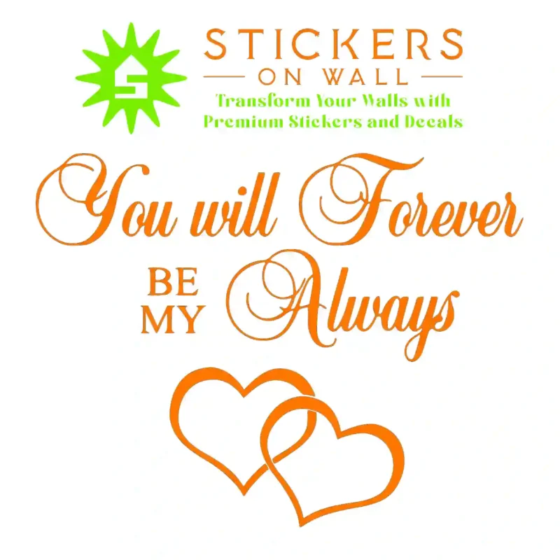 Forever Always Wall Stickers Orange | Stickers on Wall