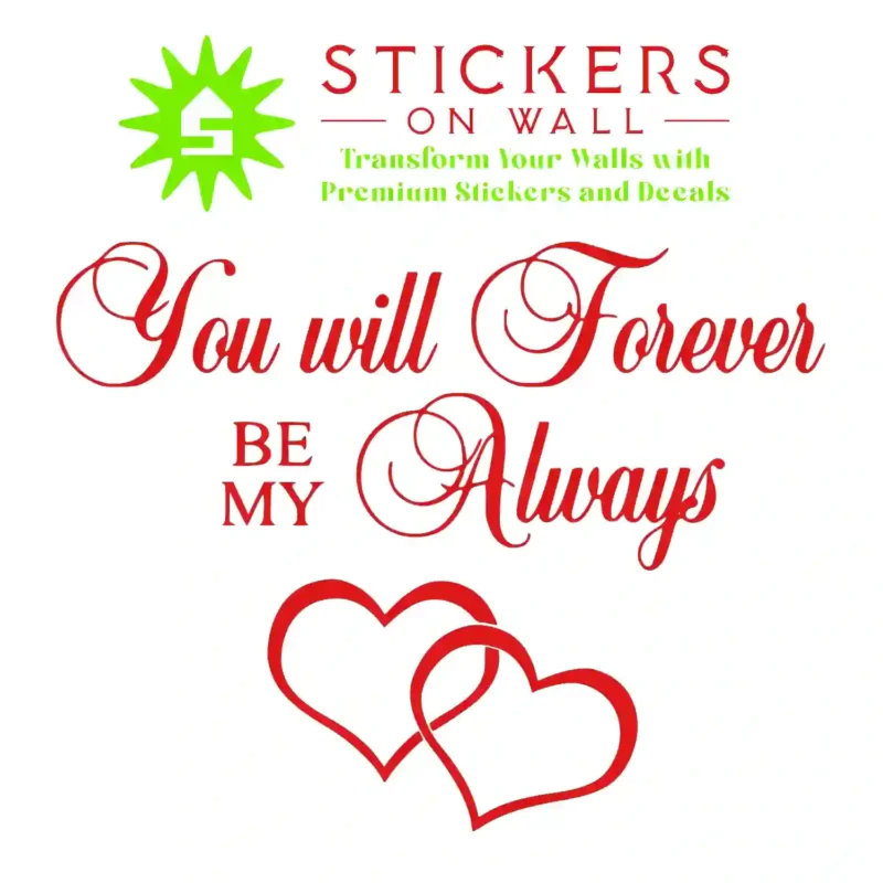 Forever Always Wall Stickers Red | Stickers on Wall