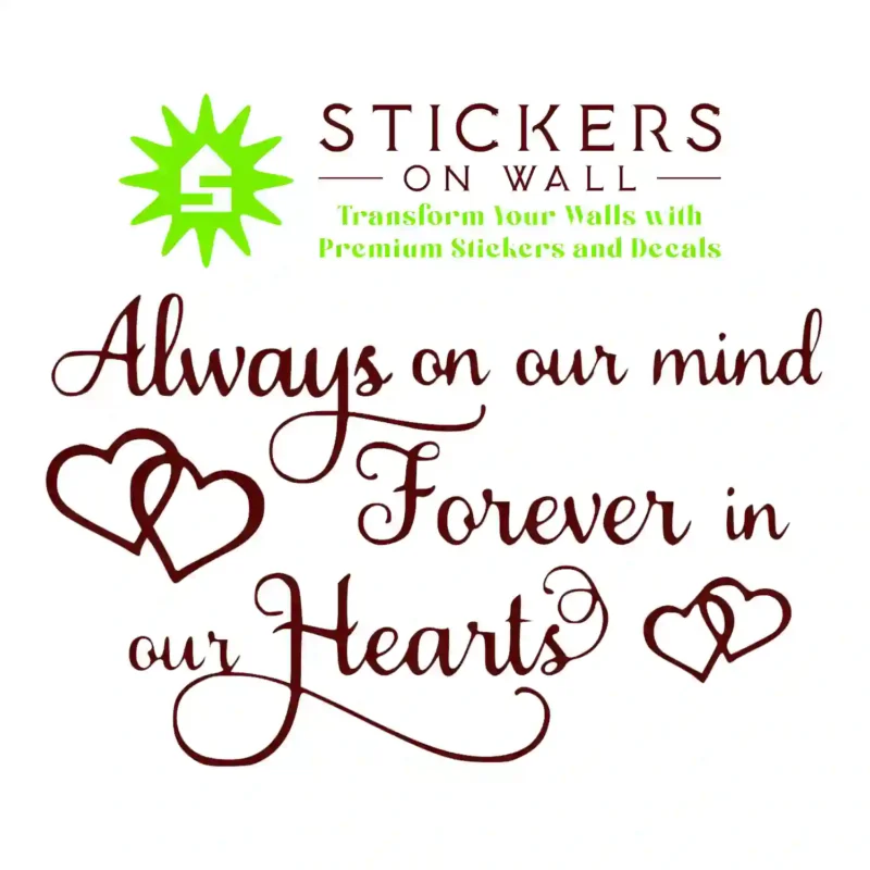 Forever Loved Wall Stickers Burgundy | Stickers on Wall