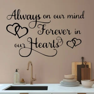 Forever Loved Wall Stickers Dark Black