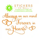 Forever Loved Wall Stickers Orange | Stickers on Wall