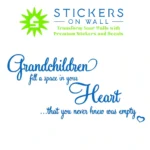 Grandchildren Heart Wall Stickers Azure Blue | Stickers on Wall