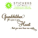 Grandchildren Heart Wall Stickers Brown | Stickers on Wall
