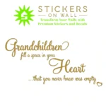 Grandchildren Heart Wall Stickers Gold | Stickers on Wall