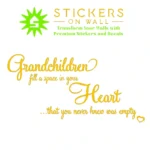 Grandchildren Heart Wall Stickers Golden Yellow | Stickers on Wall