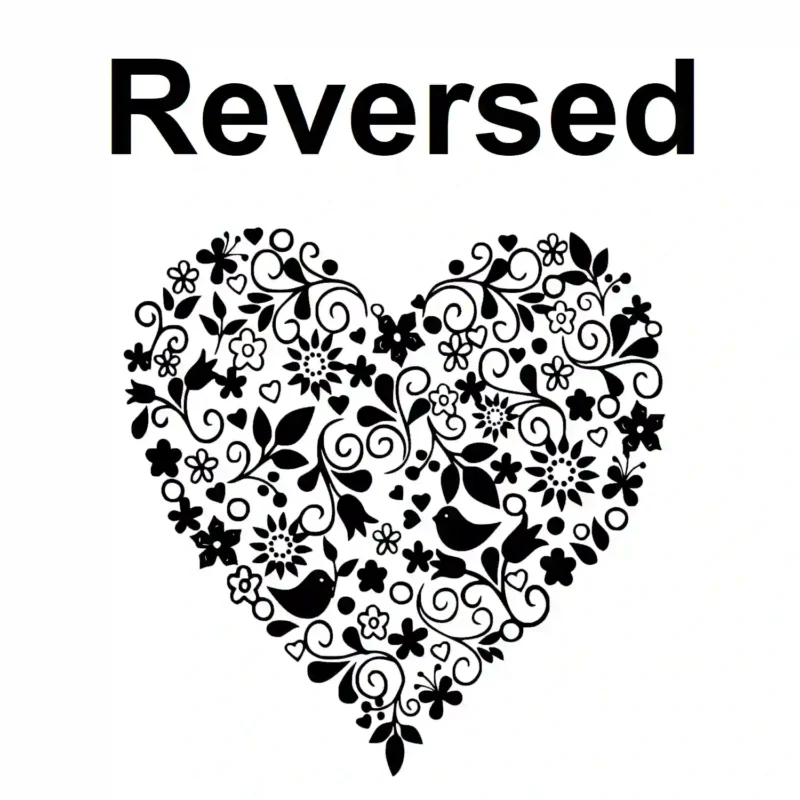 Heart Floral Wall Stickers Reversed | Stickers on Wall