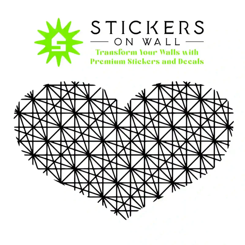Heart Geometric Wall Stickers Black | Stickers on Wall
