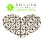 Heart Geometric Wall Stickers Brown | Stickers on Wall