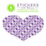Heart Geometric Wall Stickers Perfect Purple | Stickers on Wall