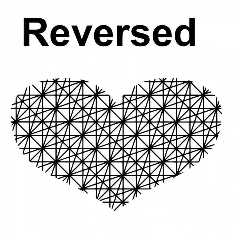 Heart Geometric Wall Stickers Reversed | Stickers on Wall