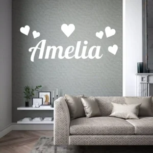 Heart Name Wall Stickers