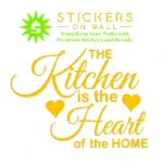 Home Kitchen Wall Stickers Golden Yellow | Stickers on Wall
