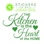 Home Kitchen Wall Stickers Mid Green | Stickers on Wall