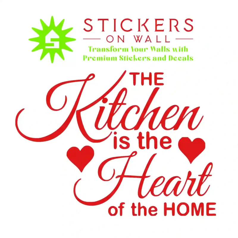 Home Kitchen Wall Stickers Red | Stickers on Wall