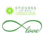 Infinity Love Wall Stickers Mid Green | Stickers on Wall