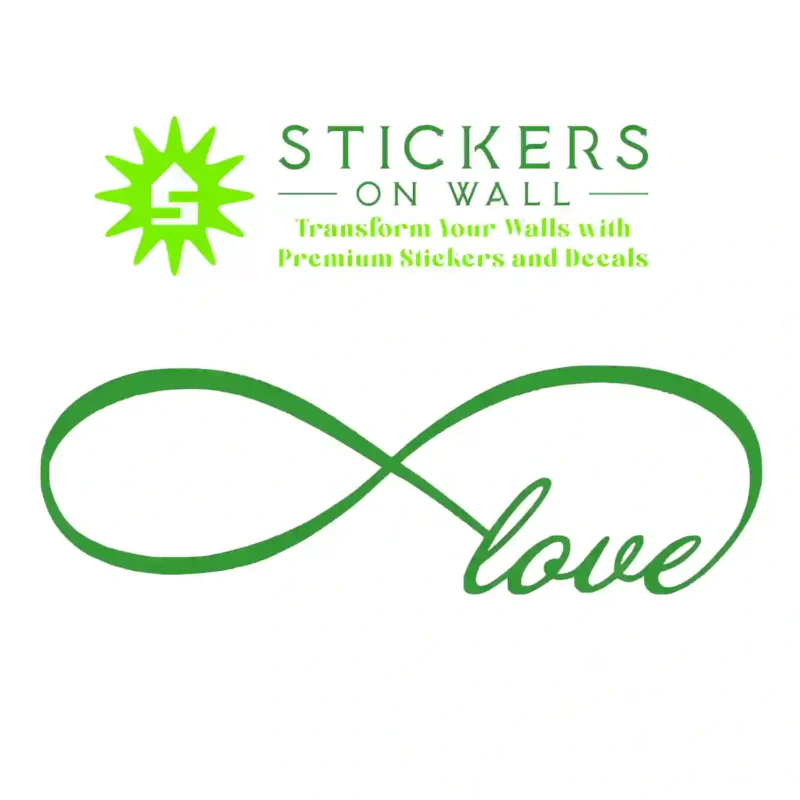 Infinity Love Wall Stickers Mid Green | Stickers on Wall