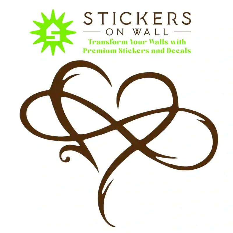Ink Heart Wall Stickers Brown | Stickers on Wall
