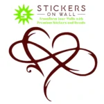Ink Heart Wall Stickers Burgundy | Stickers on Wall