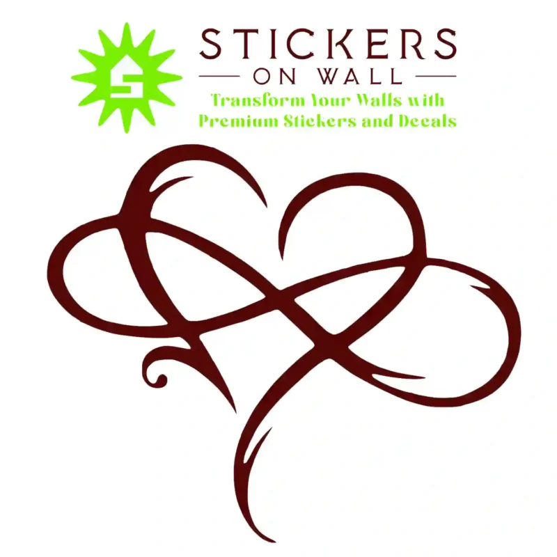 Ink Heart Wall Stickers Burgundy | Stickers on Wall