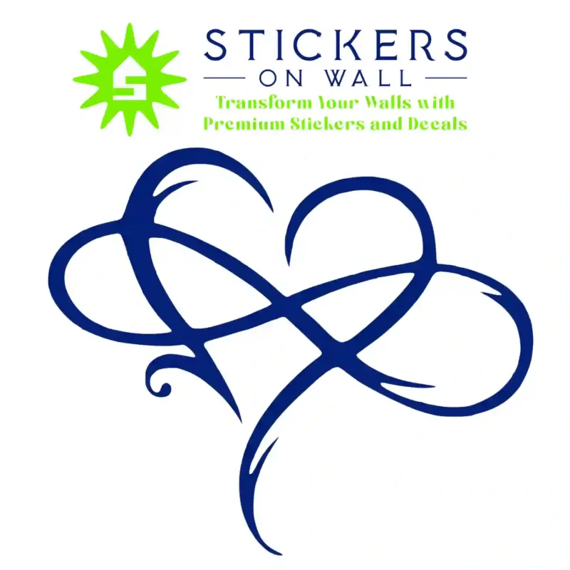 Ink Heart Wall Stickers Medium Blue | Stickers on Wall