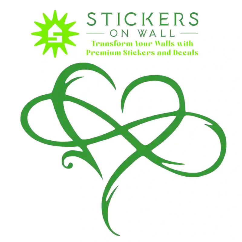 Ink Heart Wall Stickers Mid Green | Stickers on Wall