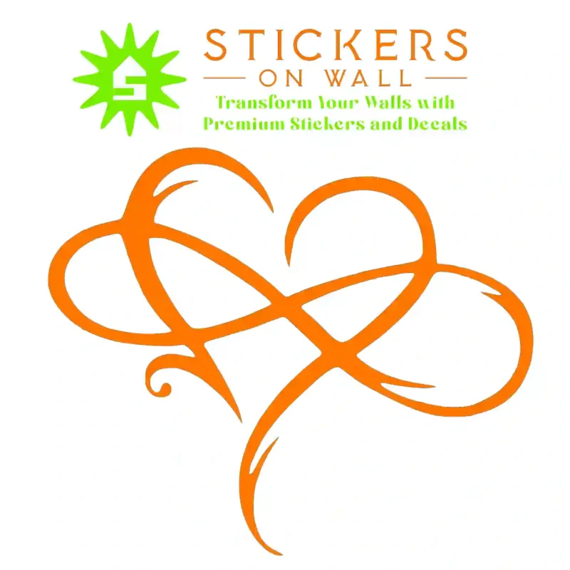 Ink Heart Wall Stickers Orange | Stickers on Wall