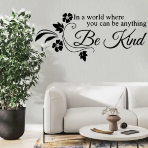 Kind Words Wall Stickers Dark Black