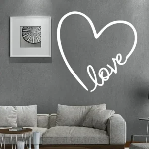 Love Curve Wall Stickers White