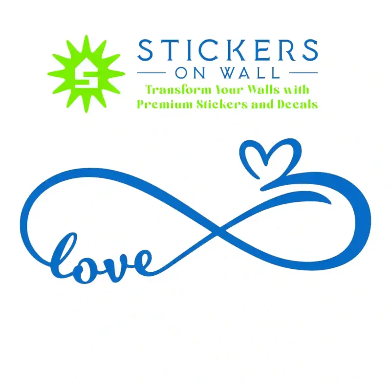 Love Infinity Wall Stickers Azure Blue | Stickers on Wall