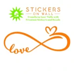 Love Infinity Wall Stickers Orange | Stickers on Wall Love Infinity Wall Stickers Orange | Stickers on Wall