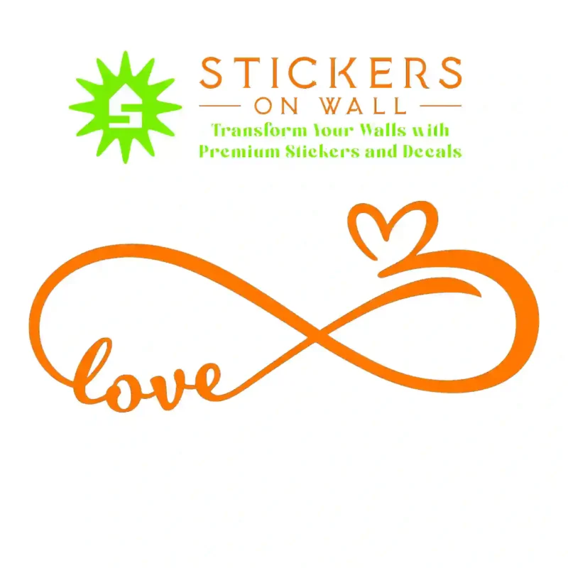 Love Infinity Wall Stickers Orange | Stickers on Wall