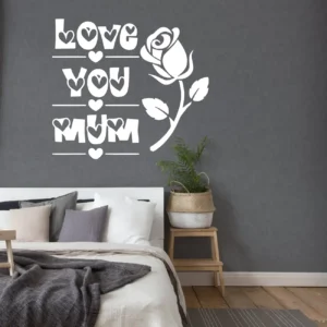 Mum Love Wall Stickers White