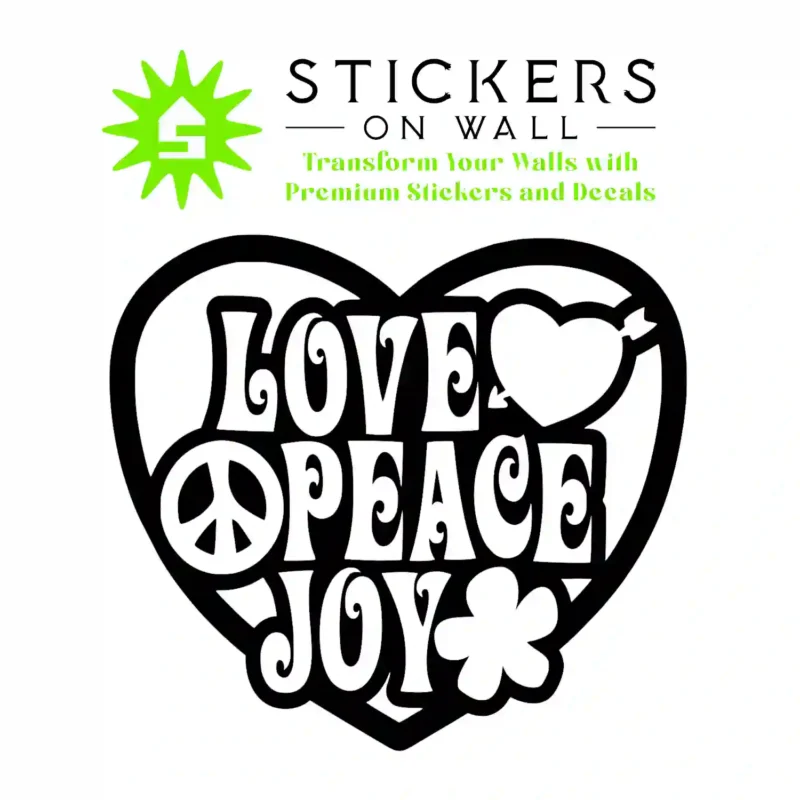 Peace Joy Wall Stickers Black | Stickers on Wall