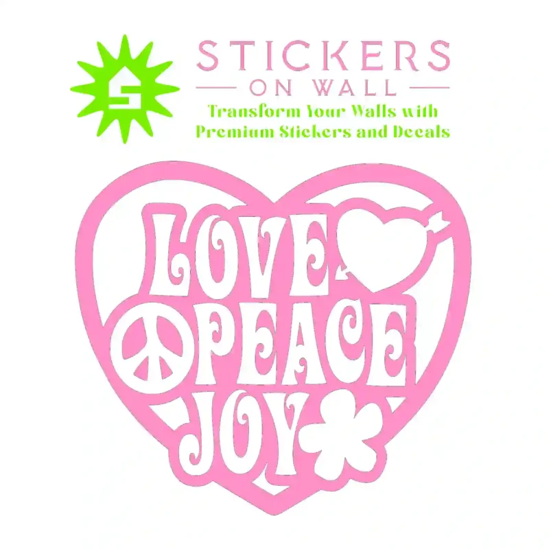 Peace Joy Wall Stickers Bubblegum | Stickers on Wall