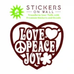 Peace Joy Wall Stickers Burgundy | Stickers on Wall