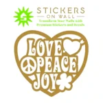 Peace Joy Wall Stickers Gold | Stickers on Wall