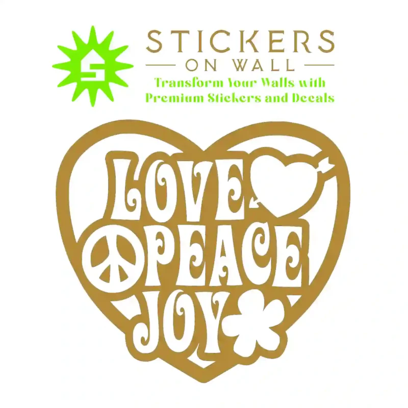 Peace Joy Wall Stickers Gold | Stickers on Wall