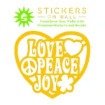 Peace Joy Wall Stickers Golden Yellow | Stickers on Wall
