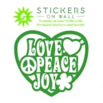 Peace Joy Wall Stickers Mid Green | Stickers on Wall