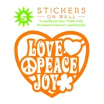 Peace Joy Wall Stickers Orange | Stickers on Wall