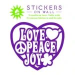 Peace Joy Wall Stickers Perfect Purple | Stickers on Wall